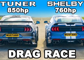 (VIDEO) - Ford Mustang Shelby GT500 v Tuned 850hp Mustang: DRAG RACE