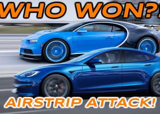 (VIDEO) - Bugatti Chiron vs Tesla Plaid vs McLaren Senna vs Porsche Turbo S… - Who Wins?